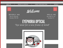 Tablet Screenshot of eyephoriaoptical.com